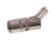 Stainless Steel DN 9 Mold Coupling Socket 13 mm Hose Pillar 45-deg