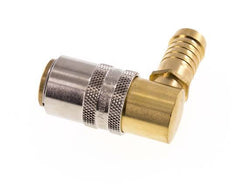 Brass DN 9 Mold Coupling Socket 13 mm Hose Pillar 90-deg