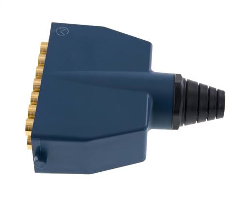 Messing Meervoudige Koppeling Insteeknippel 14x6 mm Push-in-aansluitingen