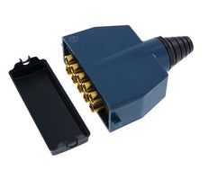 Messing Meervoudige Koppeling Insteeknippel 10x8 mm Push-in-aansluitingen