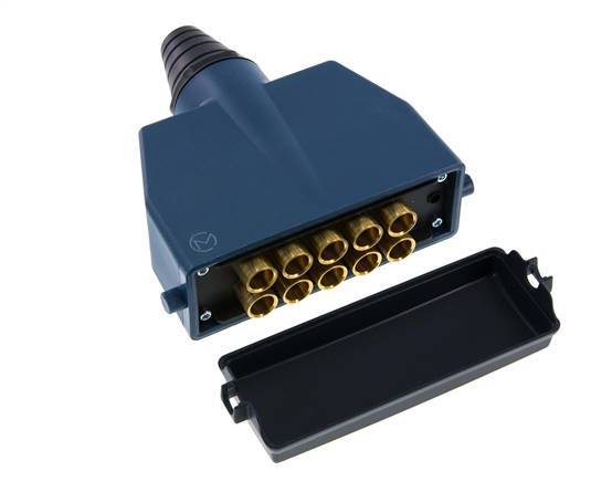 Messing Meervoudige Koppeling Insteeknippel 10x8 mm Push-in-aansluitingen