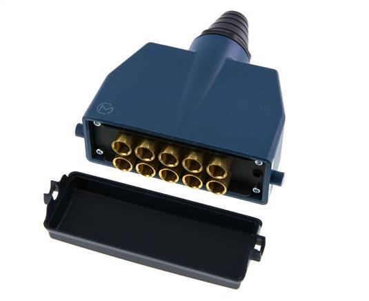 Messing Meervoudige Koppeling Insteeknippel 10x8 mm Push-in-aansluitingen