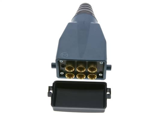 Messing Meervoudige Koppeling Insteeknippel 6x6 mm Push-in-aansluitingen Dubbele afsluiting