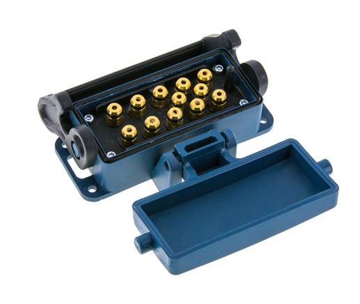 Messing Meervoudige Koppeling Snelkoppeling 12x4 mm Push-in-aansluitingen Loskoppelbeveiliging