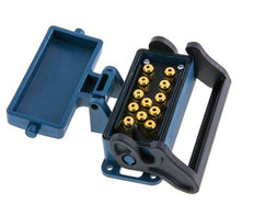 Messing Meervoudige Koppeling Snelkoppeling 12x4 mm Push-in-aansluitingen Loskoppelbeveiliging