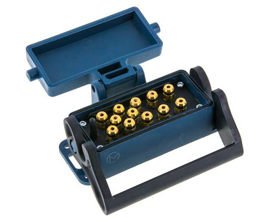 Messing Meervoudige Koppeling Snelkoppeling 12x4 mm Push-in-aansluitingen Loskoppelbeveiliging