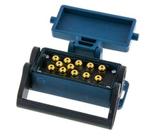 Messing Meervoudige Koppeling Snelkoppeling 12x4 mm Push-in-aansluitingen Loskoppelbeveiliging