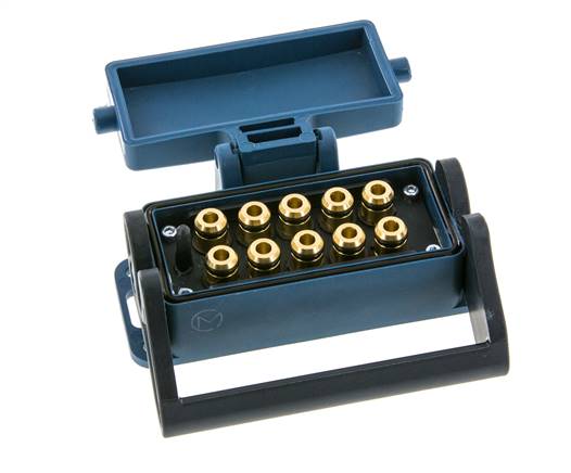 Messing Meervoudige Koppeling Snelkoppeling 10x6 mm Push-in-aansluitingen Loskoppelbeveiliging