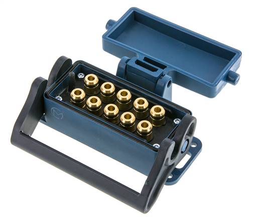 Messing Meervoudige Koppeling Snelkoppeling 10x6 mm Push-in-aansluitingen Loskoppelbeveiliging
