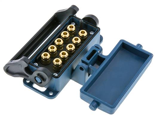 Messing Meervoudige Koppeling Snelkoppeling 10x6 mm Push-in-aansluitingen Loskoppelbeveiliging
