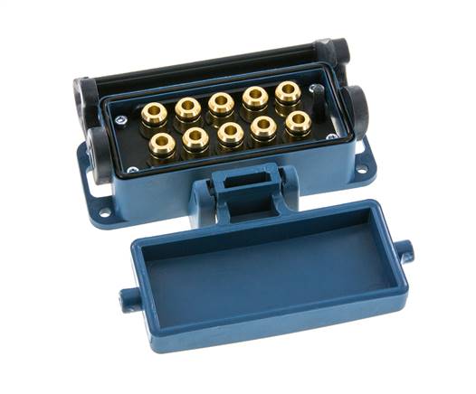 Messing Meervoudige Koppeling Snelkoppeling 10x6 mm Push-in-aansluitingen Loskoppelbeveiliging