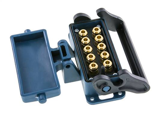 Messing Meervoudige Koppeling Snelkoppeling 10x6 mm Push-in-aansluitingen Loskoppelbeveiliging