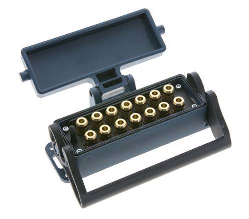Messing Meervoudige Koppeling Snelkoppeling 14x6 mm Push-in-aansluitingen Loskoppelbeveiliging