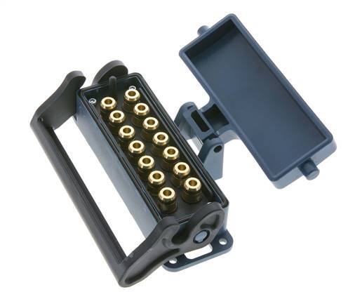 Messing Meervoudige Koppeling Snelkoppeling 14x6 mm Push-in-aansluitingen Loskoppelbeveiliging