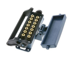 Messing Meervoudige Koppeling Snelkoppeling 14x6 mm Push-in-aansluitingen Loskoppelbeveiliging