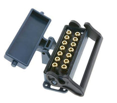 Messing Meervoudige Koppeling Snelkoppeling 14x6 mm Push-in-aansluitingen Loskoppelbeveiliging