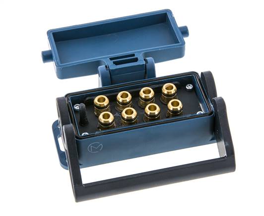 Messing Meervoudige Koppeling Snelkoppeling 8x8 mm Push-in-aansluitingen Loskoppelbeveiliging