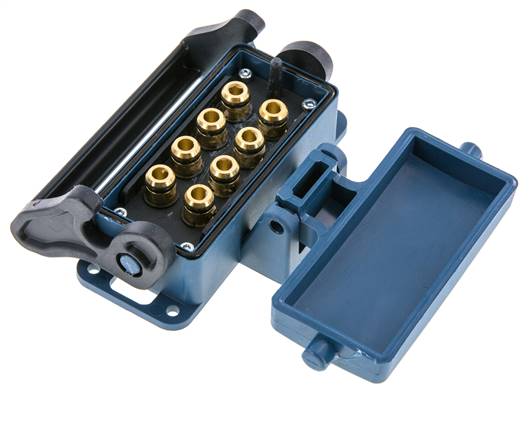 Messing Meervoudige Koppeling Snelkoppeling 8x8 mm Push-in-aansluitingen Loskoppelbeveiliging