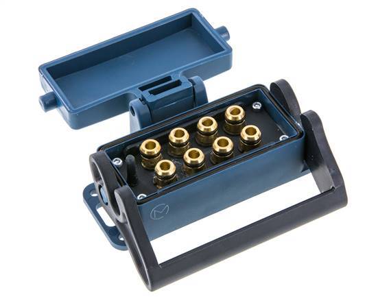 Messing Meervoudige Koppeling Snelkoppeling 8x8 mm Push-in-aansluitingen Loskoppelbeveiliging