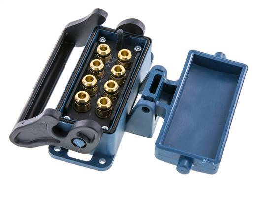Messing Meervoudige Koppeling Snelkoppeling 8x8 mm Push-in-aansluitingen Loskoppelbeveiliging
