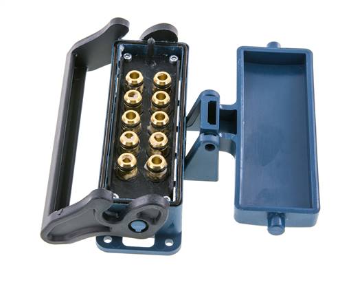 Messing Meervoudige Koppeling Snelkoppeling 10x8 mm Push-in-aansluitingen Loskoppelbeveiliging