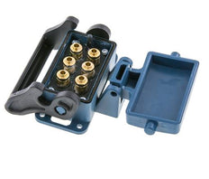 Messing Meervoudige Koppeling Snelkoppeling 6x6 mm Push-in-aansluitingen Loskoppelbeveiliging Dubbele afsluiting