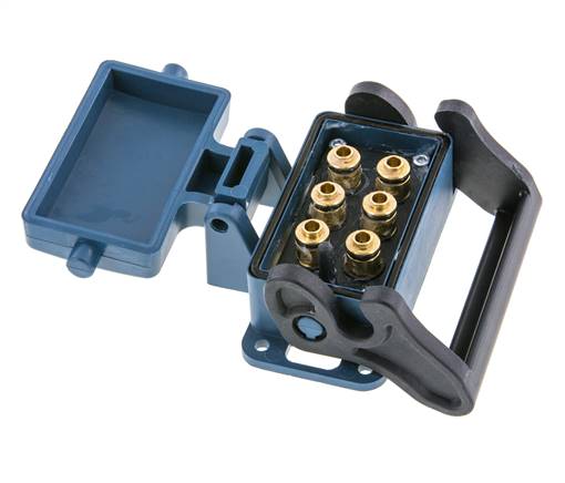 Messing Meervoudige Koppeling Snelkoppeling 6x6 mm Push-in-aansluitingen Loskoppelbeveiliging Dubbele afsluiting