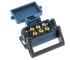 Messing Meervoudige Koppeling Snelkoppeling 6x6 mm Push-in-aansluitingen Loskoppelbeveiliging Dubbele afsluiting