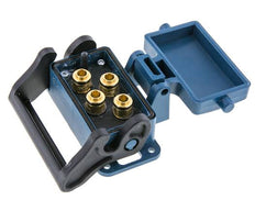 Messing Meervoudige Koppeling Snelkoppeling 4x8 mm Push-in-aansluitingen Loskoppelbeveiliging Dubbele afsluiting