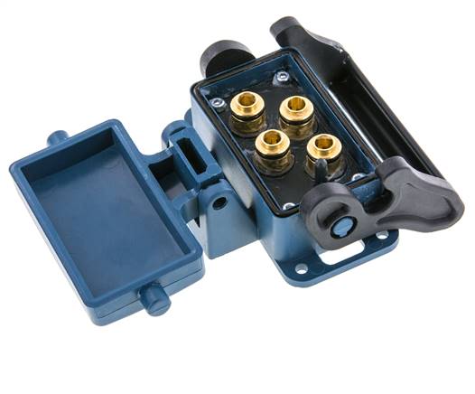 Messing Meervoudige Koppeling Snelkoppeling 4x8 mm Push-in-aansluitingen Loskoppelbeveiliging Dubbele afsluiting