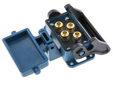 Messing Meervoudige Koppeling Snelkoppeling 4x8 mm Push-in-aansluitingen Loskoppelbeveiliging Dubbele afsluiting