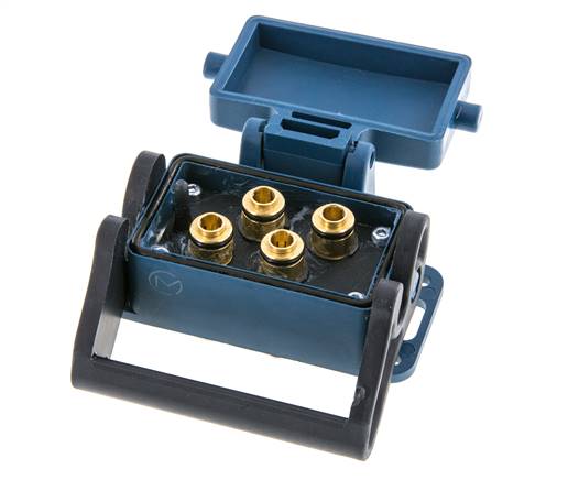 Messing Meervoudige Koppeling Snelkoppeling 4x8 mm Push-in-aansluitingen Loskoppelbeveiliging Dubbele afsluiting