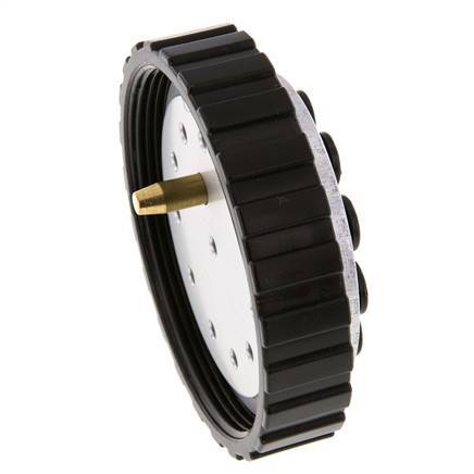 POM Meervoudige Koppeling Insteeknippel 12x4 mm Push-in-aansluitingen Vacuum