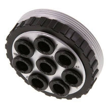 POM Meervoudige Koppeling Snelkoppeling 8x8 mm Push-in-aansluitingen Vacuum