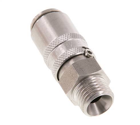 RVS DN 6 Tempereerkoppeling Snelkoppeling M14x1.5 Buitendraad Dubbele afsluiting
