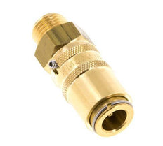 Messing DN 6 Tempereerkoppeling Snelkoppeling G 1/4 inch Buitendraad Loskoppelbeveiliging Dubbele afsluiting