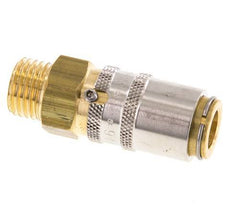 Messing DN 6 Tempereerkoppeling Snelkoppeling M14x1.5 Buitendraad Loskoppelbeveiliging