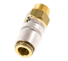 Messing DN 6 Tempereerkoppeling Snelkoppeling M14x1.5 Buitendraad Loskoppelbeveiliging