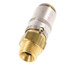 Messing DN 6 Tempereerkoppeling Snelkoppeling M14x1.5 Buitendraad Loskoppelbeveiliging