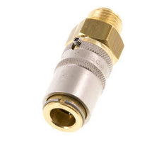 Messing DN 6 Tempereerkoppeling Snelkoppeling G 1/4 inch Buitendraad Loskoppelbeveiliging