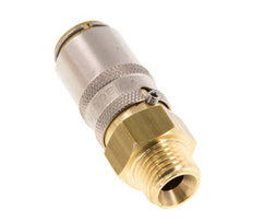 Messing DN 6 Tempereerkoppeling Snelkoppeling G 1/4 inch Buitendraad Loskoppelbeveiliging