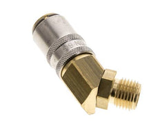 Messing DN 6 Tempereerkoppeling Snelkoppeling G 1/4 inch Buitendraad 45-deg