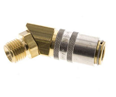 Messing DN 6 Tempereerkoppeling Snelkoppeling G 1/4 inch Buitendraad 45-deg