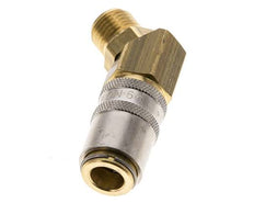 Messing DN 6 Tempereerkoppeling Snelkoppeling G 1/4 inch Buitendraad 45-deg