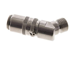 RVS DN 6 Tempereerkoppeling Snelkoppeling M14x1.5 Buitendraad Dubbele afsluiting 45-deg