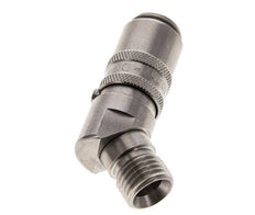 RVS DN 6 Tempereerkoppeling Snelkoppeling M14x1.5 Buitendraad Dubbele afsluiting 45-deg