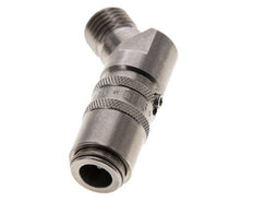 RVS DN 6 Tempereerkoppeling Snelkoppeling M14x1.5 Buitendraad Dubbele afsluiting 45-deg