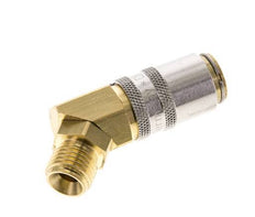 Messing DN 6 Tempereerkoppeling Snelkoppeling G 1/4 inch Buitendraad Loskoppelbeveiliging 45-deg