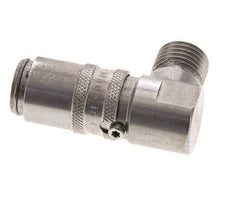 RVS DN 6 Tempereerkoppeling Snelkoppeling M14x1.5 Buitendraad 90-deg