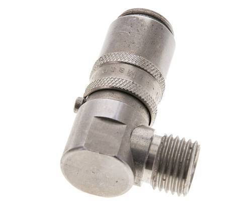 RVS DN 6 Tempereerkoppeling Snelkoppeling M14x1.5 Buitendraad 90-deg